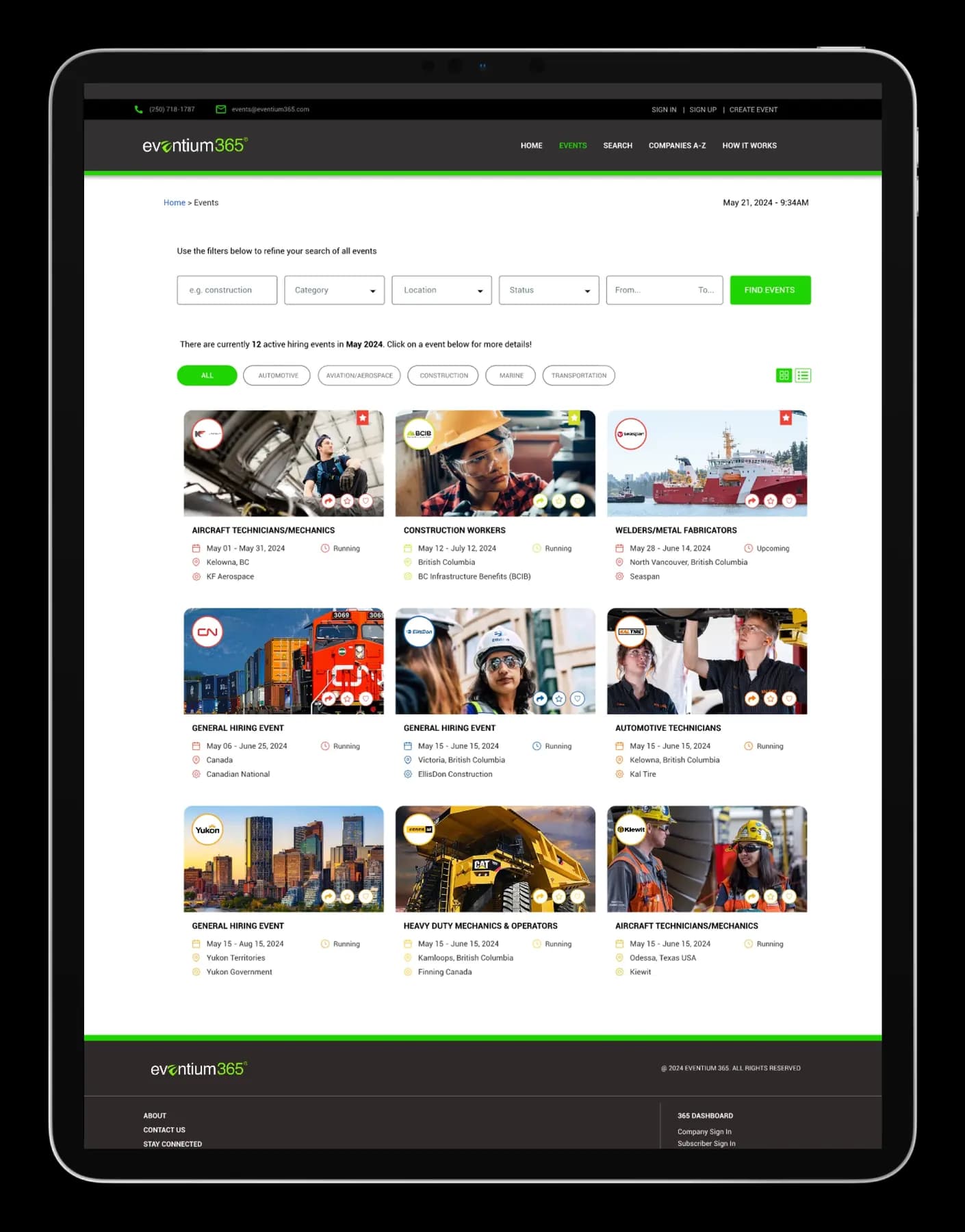 Eventium365, screen 4