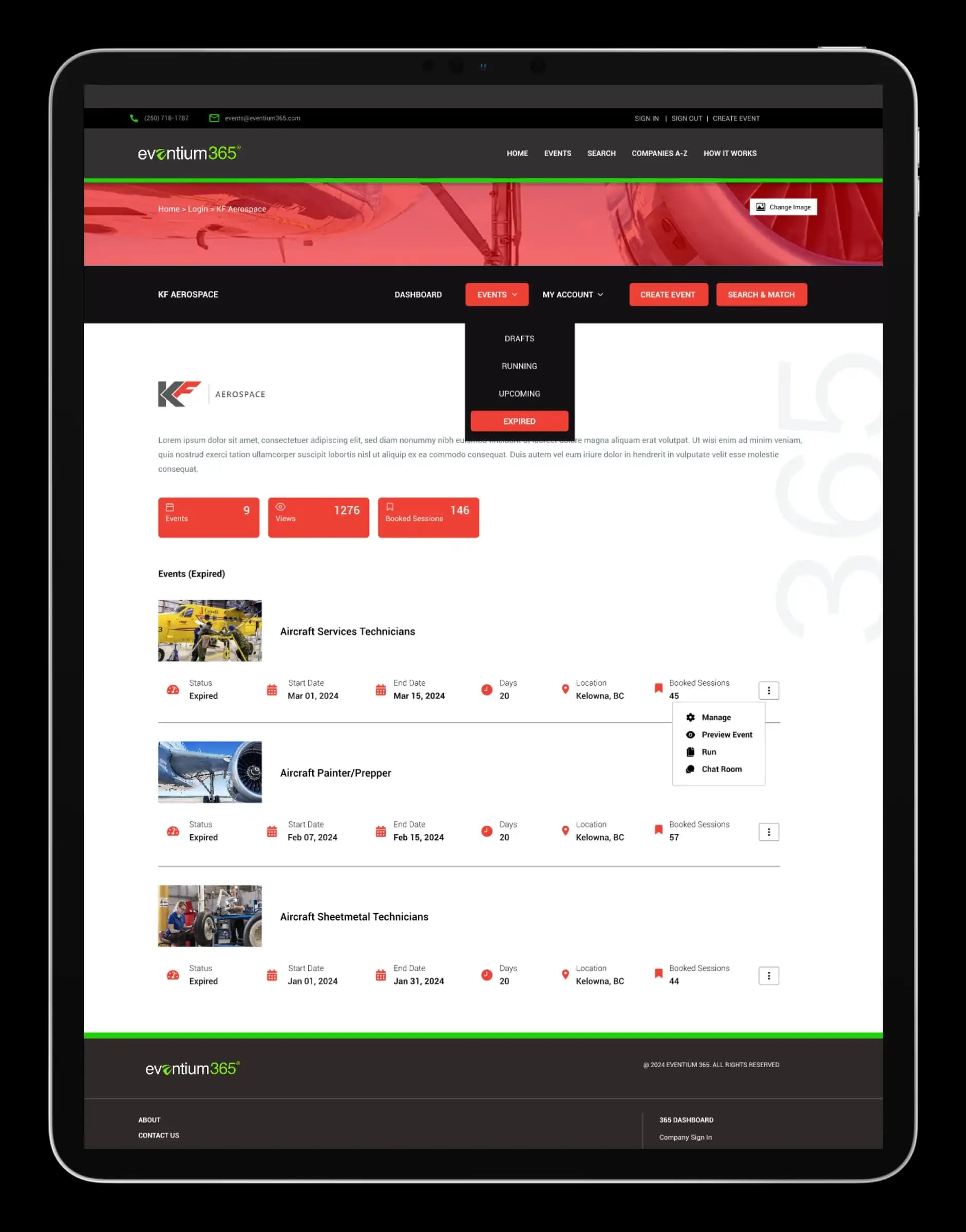 Eventium365, screen 5