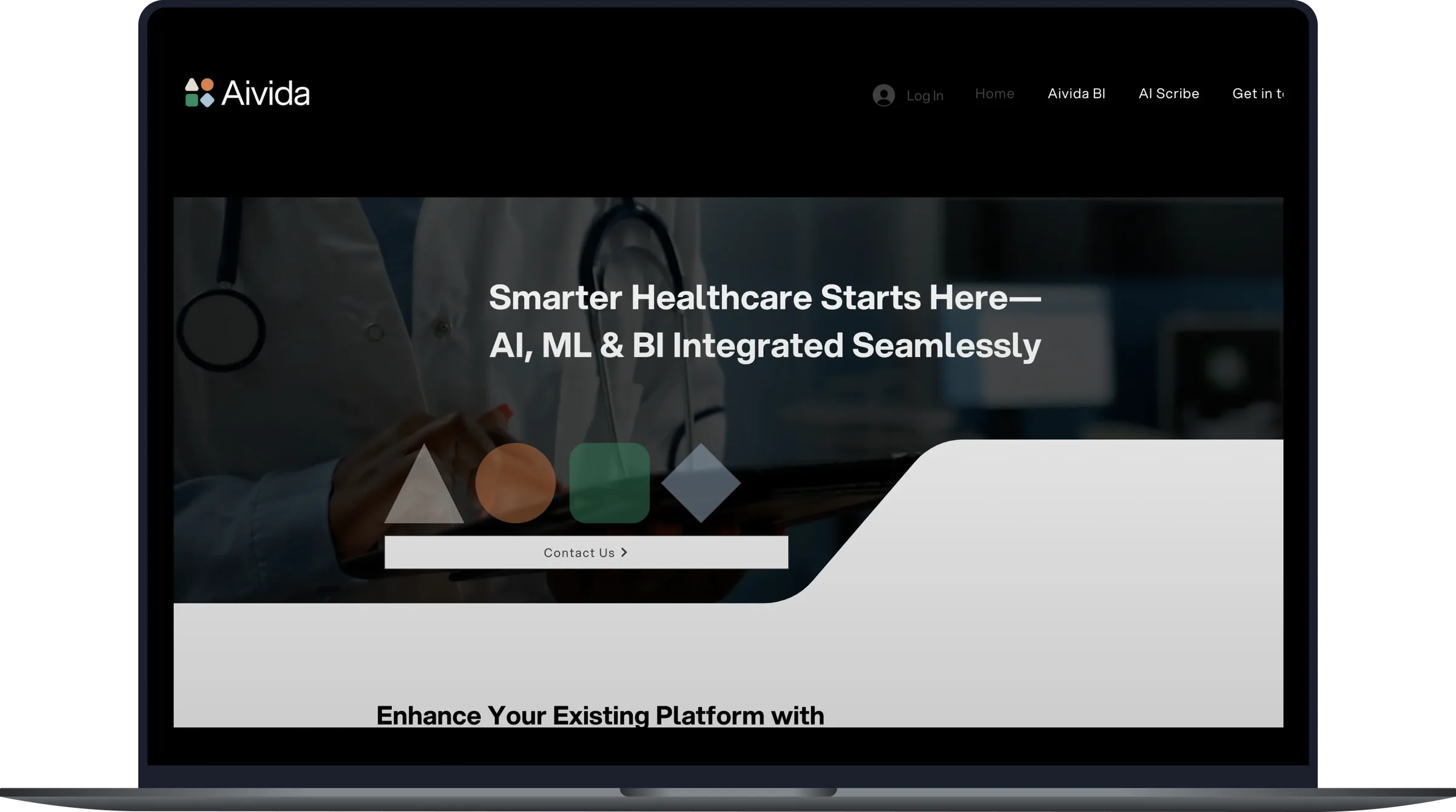 Aivida AI, screen 1