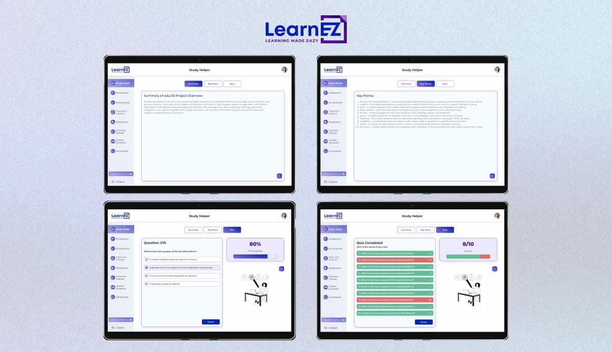 LearnEZ AI, screen 2
